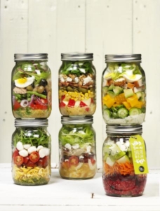 Oil & Vinegar salad in a jar