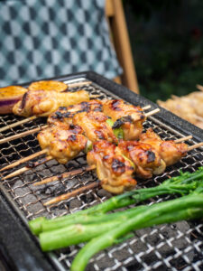 Yakitori op de shichirin