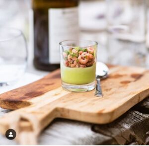 panna cotta van erwt met garnaaltjes - Maison Madelise