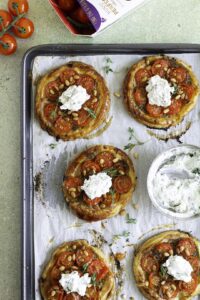 Tomatentaartjes met kruidenricotta