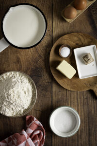 Ingrediënten gistpannenkoeken