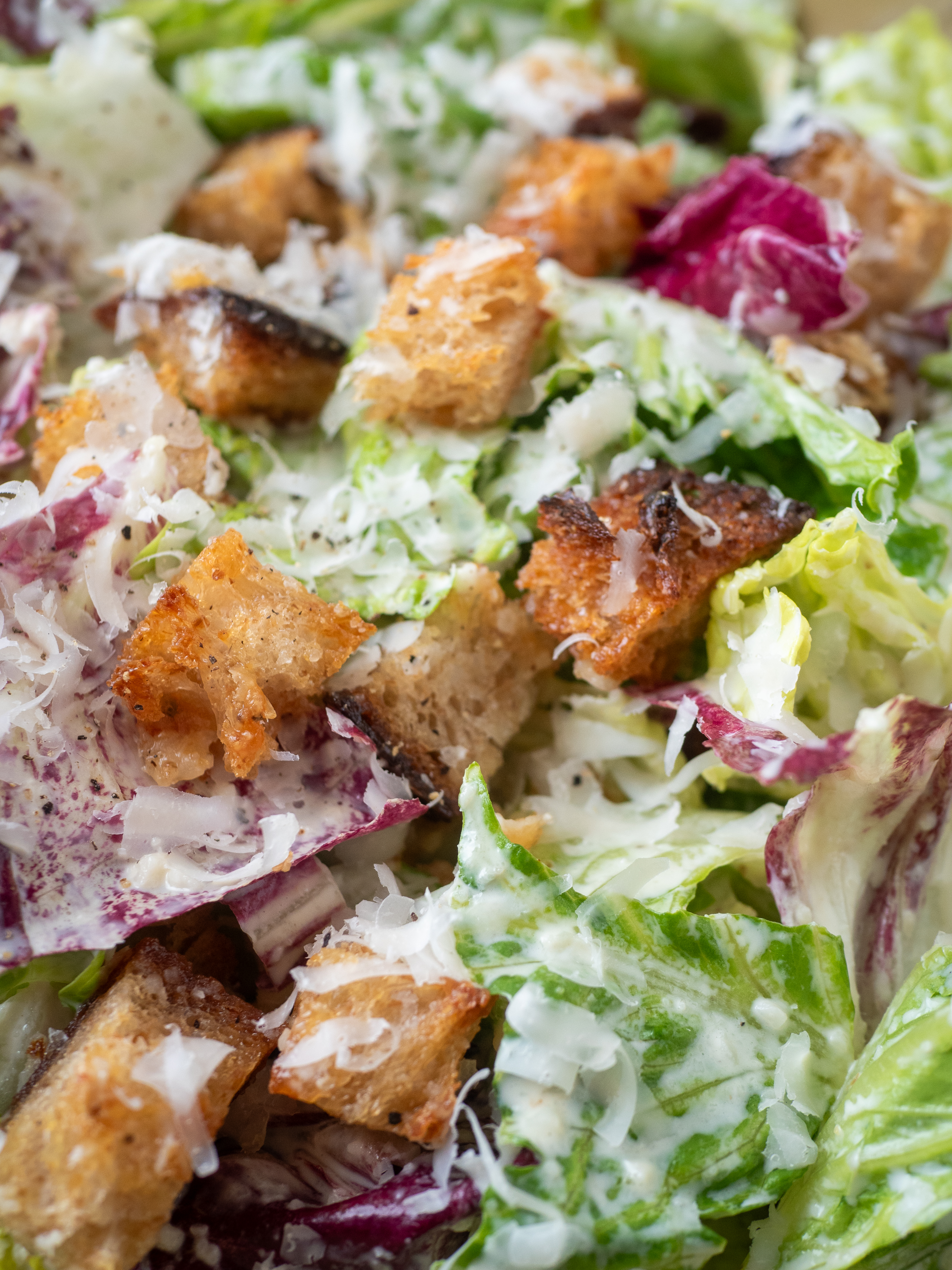 Caesar salad close-up